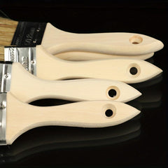 5pcs Boiled Bristle Hair Brush Set Wooden Handle Paint Br