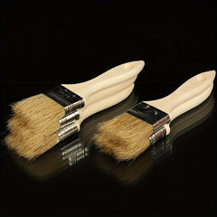 5pcs Boiled Bristle Hair Brush Set Wooden Handle Paint Br