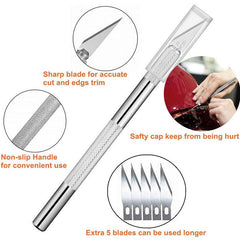 Car Wrapping & Window Tinting Tool Kit Vinyl Scraper Cutter Squeegee Spatulas