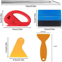 Car Wrapping & Window Tinting Tool Kit Vinyl Scraper Cutter Squeegee Spatulas