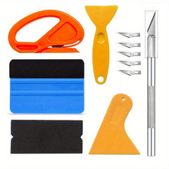 Car Wrapping & Window Tinting Tool Kit Vinyl Scraper Cutter Squeegee Spatulas