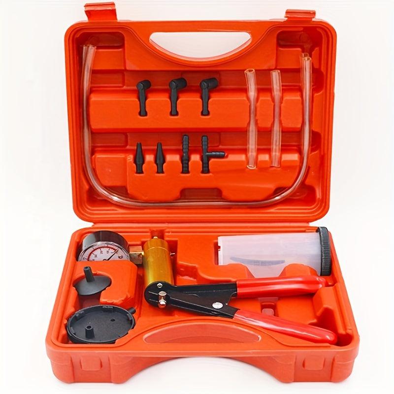 21pcs Hand Held Vacuum Pump Tester Set Brake Bleeder Kit