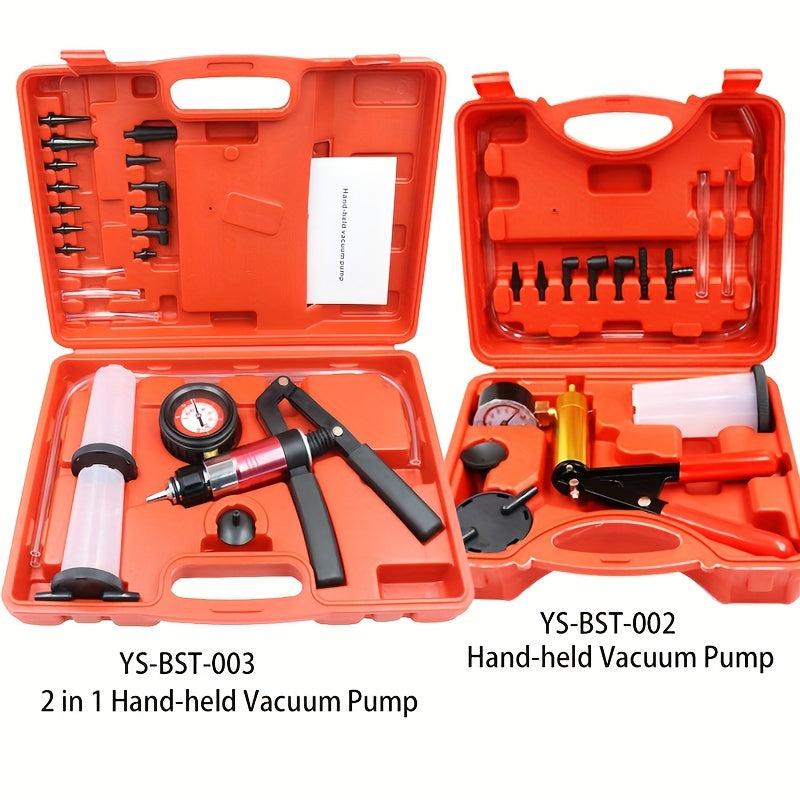 21pcs Hand Held Vacuum Pump Tester Set Brake Bleeder Kit