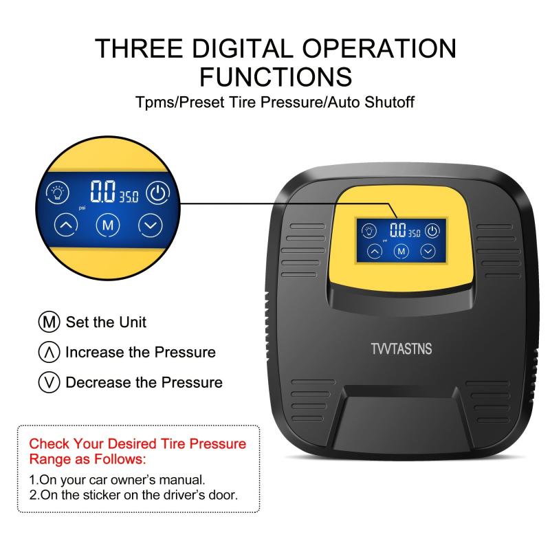 Portable Tire Inflator with Touchscreen