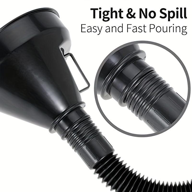 2pcs Flexible Auto Fuel Funnel Handle Wide Mouth Refueling Tool
