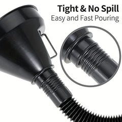 2pcs Flexible Auto Fuel Funnel Handle Wide Mouth Refueling Tool