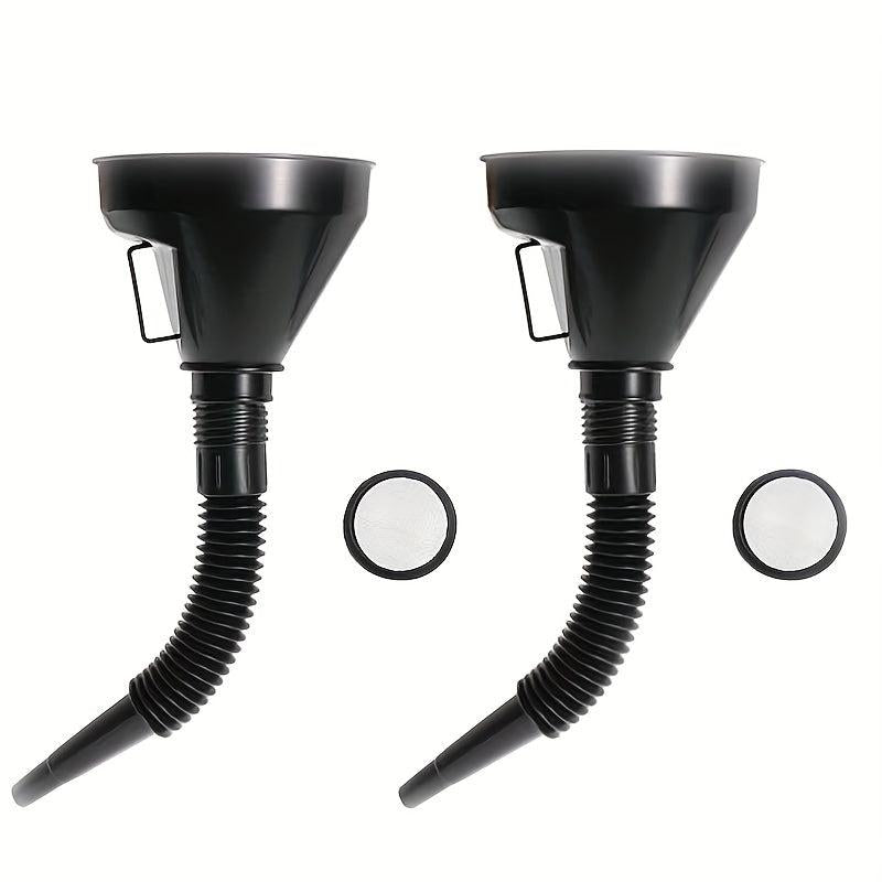 2pcs Flexible Auto Fuel Funnel Handle Wide Mouth Refueling Tool