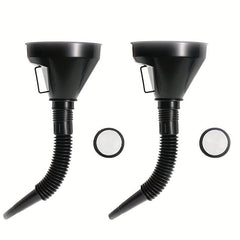 2pcs Flexible Auto Fuel Funnel Handle Wide Mouth Refueling Tool