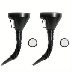 2pcs Flexible Auto Fuel Funnel Handle Wide Mouth Refueling Tool