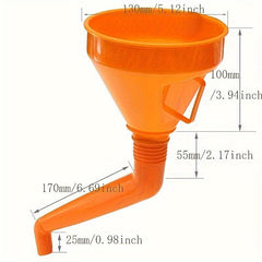3pcs 130mm Refueling Funnel With Filter Motorcycle Car Funnels
