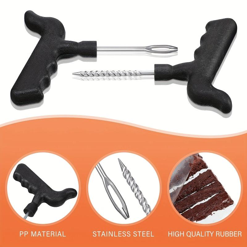 8Pcs Flat Tire Repair Kit with Tire Repair Strings Car Rubber Strips Plug