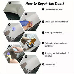 120pcs Glue Pulling Tabs Car Body Dent Removal Paintless Dent Repair Tools