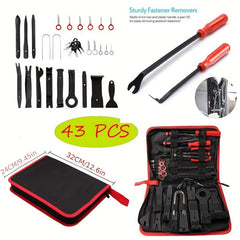 43pcs Trim Removal Tool Set Auto Push Pin Bumper Retainer Fastener Remover Cable