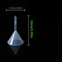 5pcs Car Funnels Set - 30mm to 120mm Sizes - Transparent Plastic Conical Funnels