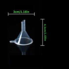 5pcs Car Funnels Set - 30mm to 120mm Sizes - Transparent Plastic Conical Funnels