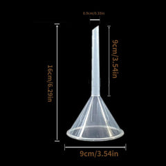 5pcs Car Funnels Set - 30mm to 120mm Sizes - Transparent Plastic Conical Funnels