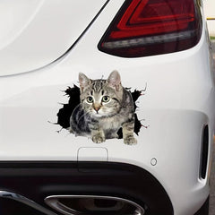 3D Cat Sticker Personality Block Scratch Auto Motorcycle Decorative Sticker