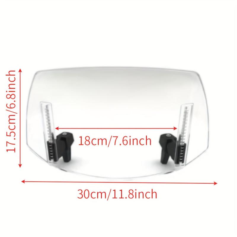 Adjustable Clip-on Motorcycle Windshield Extension - Windscreen Extender