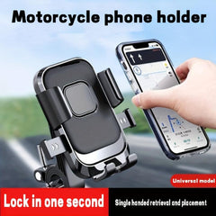 Motorcycle Phone Holder Rearview Mirror Mount