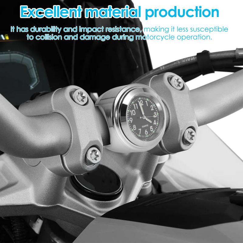 Aluminum Motorcycle Clock Waterproof Handlebar Watch