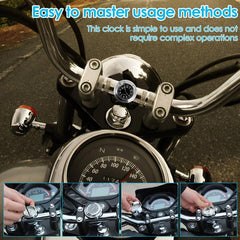 Aluminum Motorcycle Clock Waterproof Handlebar Watch