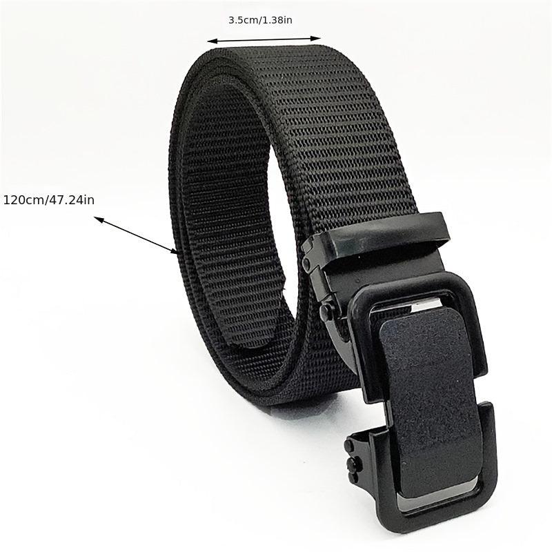 Men's Green Nylon Woven Tactical Belt for Motorcycles
