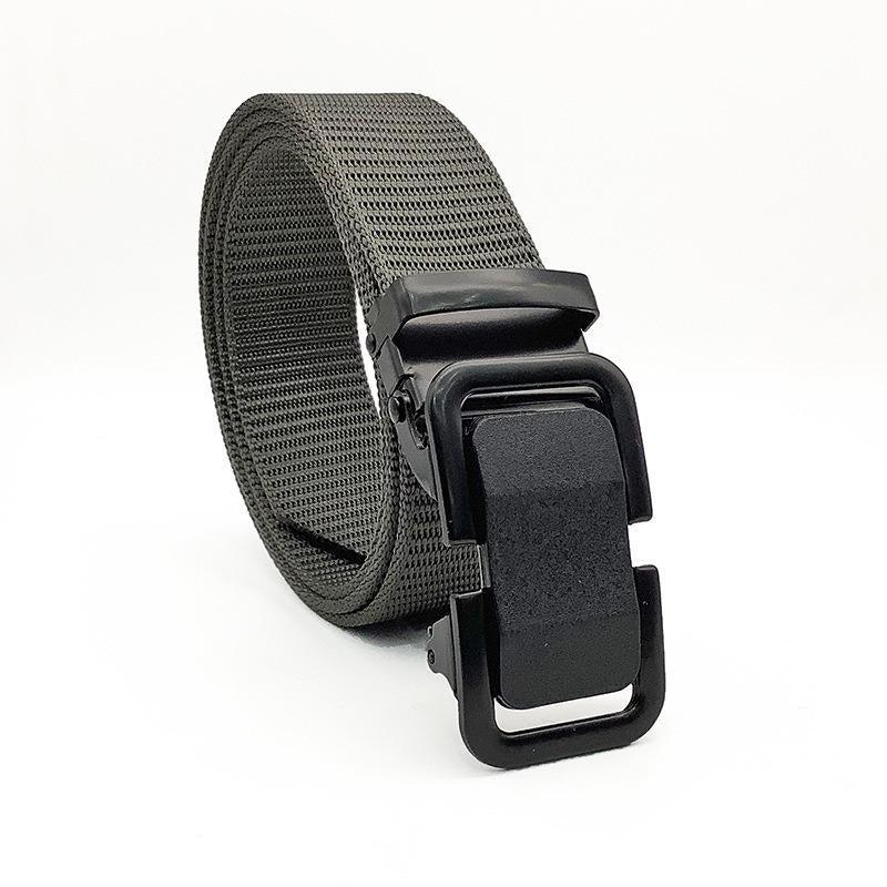Men's Green Nylon Woven Tactical Belt for Motorcycles