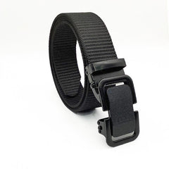 Men's Green Nylon Woven Tactical Belt for Motorcycles