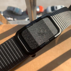 Men's Green Nylon Woven Tactical Belt for Motorcycles