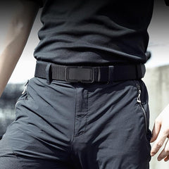 Men's Green Nylon Woven Tactical Belt for Motorcycles