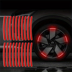 Car Wheel Hub Reflective Sticker Set Auto Exterior Accessories