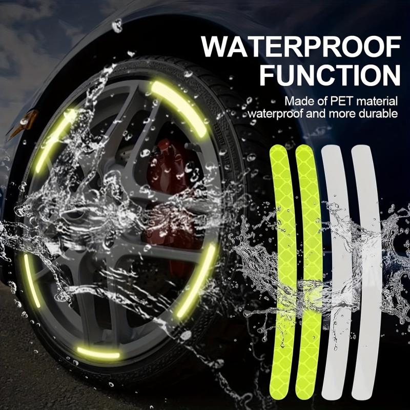 Car Wheel Hub Reflective Sticker Set Auto Exterior Accessories