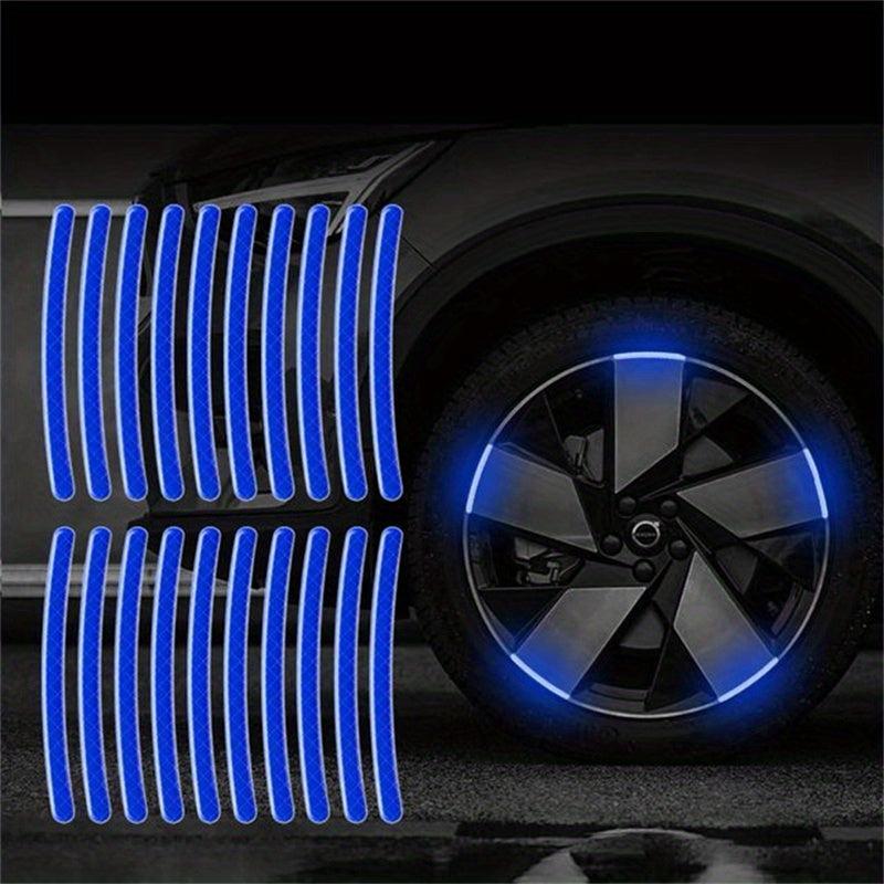 Car Wheel Hub Reflective Sticker Set Auto Exterior Accessories