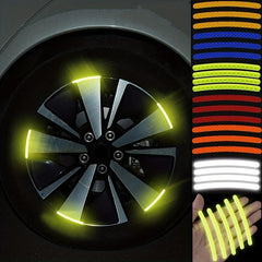 Car Wheel Hub Reflective Sticker Set Auto Exterior Accessories