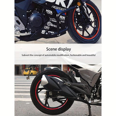Reflective Motorcycle Hub Stickers - Style & Safety for Your Ride