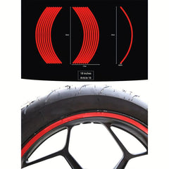 Reflective Motorcycle Hub Stickers - Style & Safety for Your Ride
