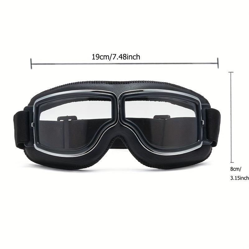 Vintage Aviator Motorcycle Goggles Foldable Antifog Lenses