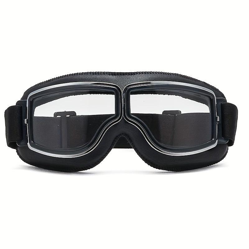 Vintage Aviator Motorcycle Goggles Foldable Antifog Lenses