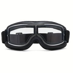Vintage Aviator Motorcycle Goggles Foldable Antifog Lenses