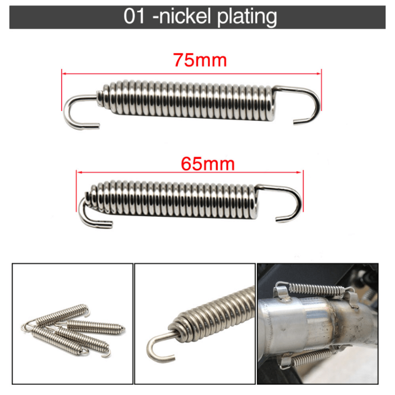 Universal Motorcycle Stainless Steel Spring Hooks For Exhaust Pipe
