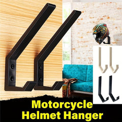 2PCS Motorcycle Helmet Rack Holder Wall Mounted Hook Display Racks