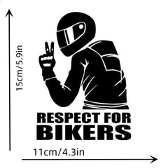 Respect For Bikers Car Sticker Funny Styling Decal