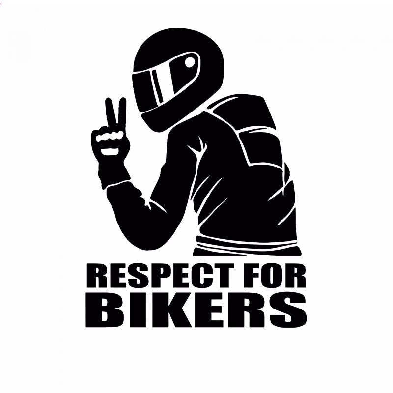Respect For Bikers Car Sticker Funny Styling Decal
