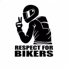 Respect For Bikers Car Sticker Funny Styling Decal