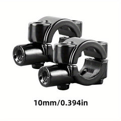 2pcs Universal Motorcycle Mirror Mount Holder Clamp Adaptor 10mm 8mm Thread