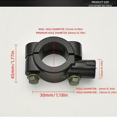2pcs Universal Motorcycle Mirror Mount Holder Clamp Adaptor 10mm 8mm Thread