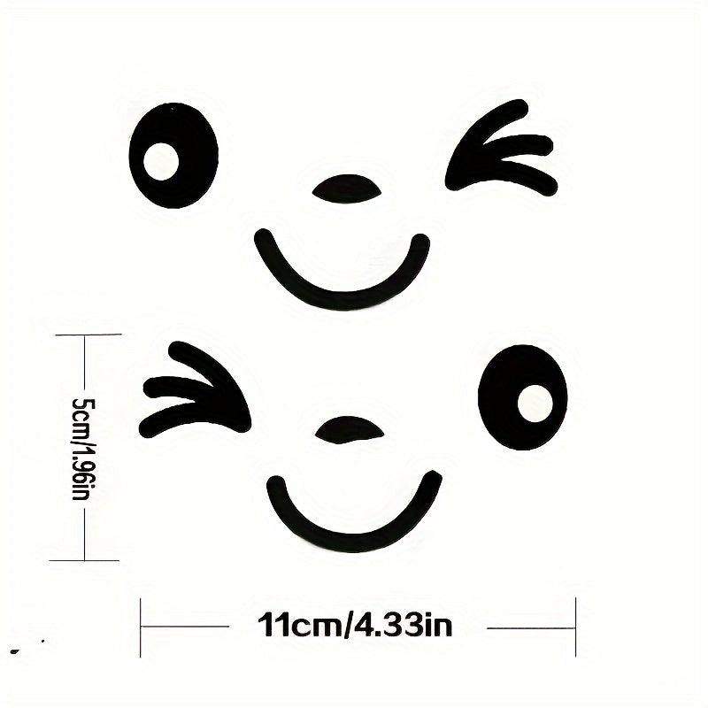2pcs Cartoon Smiley Face Car Stickers For Motorcycle Van Truck Suv