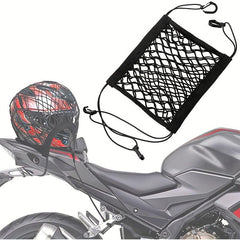 Motorcycle Helmet Storage Elastic Bungee Net with 4 Hooks