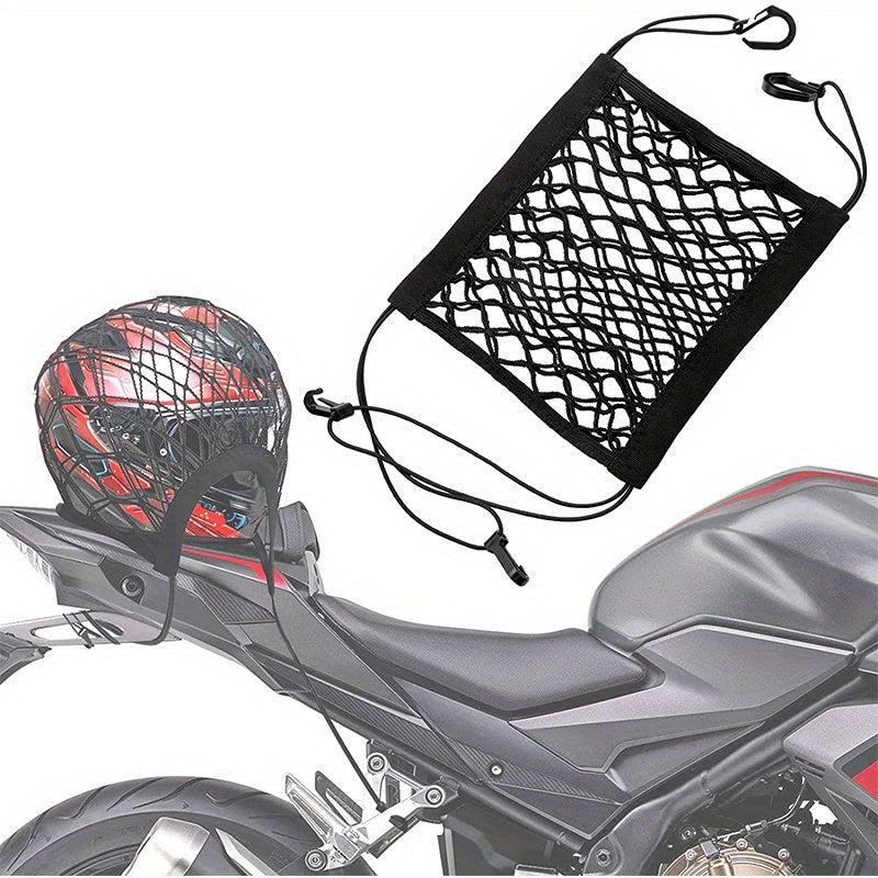 Motorcycle Helmet Storage Elastic Bungee Net with 4 Hooks