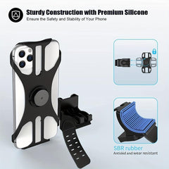 Detachable Bike Phone Holder 360 Rotatable Adjustable Bike